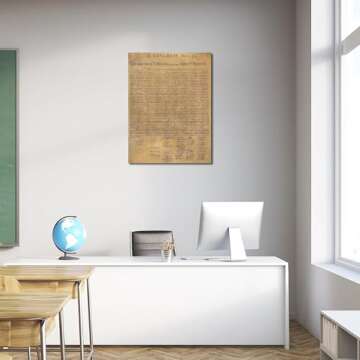 American Founding documents Laminated 3 pack: US Constitution, Declaration of Independence and Bill of Rights reproduction NOW with BIGGER clearer Letters Young N Refined