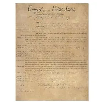 American Founding documents Laminated 3 pack: US Constitution, Declaration of Independence and Bill of Rights reproduction NOW with BIGGER clearer Letters Young N Refined
