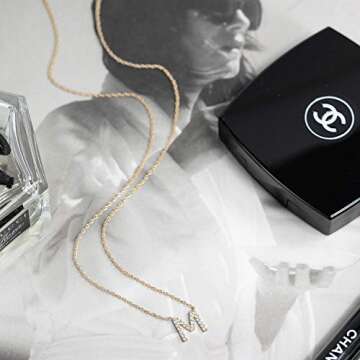 PAVOI Personalized Yellow Gold Initial Necklace for Women