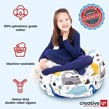 Creative QT Extra Large Bean Bag Storage Cover for Kids