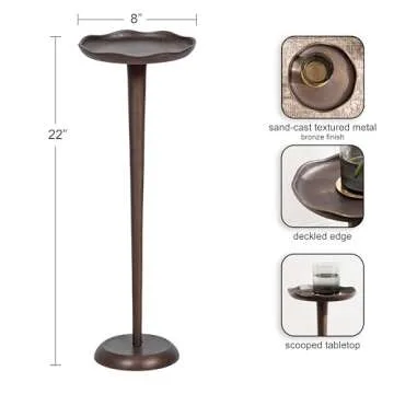 Stylish Kate and Laurel Alessia Metal Drink Table