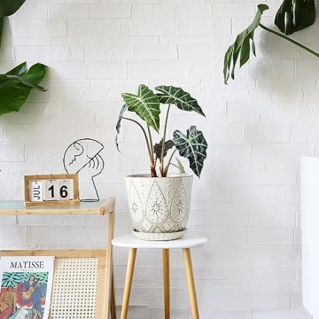 Gepege 10 Inch Plant Pot - Elegant Ceramic Planter