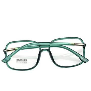 Shiratori Women's Retro Blue Light Blocking Oversized Eyeglasses