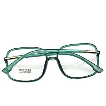 Shiratori Women's Retro Blue Light Blocking Oversized Eyeglasses