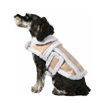 Namsan Warm Dog Clothes, Medium, Winter Dog Jacket with Strap Wraps and Leash Hole, Dog Coat Outfit ...