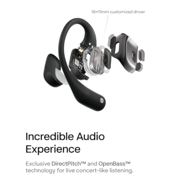 SHOKZ OpenFit Wireless Earbuds with Microphone and Fast Charging