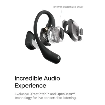 SHOKZ OpenFit Wireless Earbuds with Microphone and Fast Charging