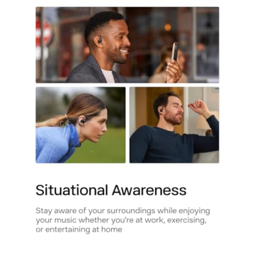 SHOKZ OpenFit Wireless Earbuds with Microphone and Fast Charging