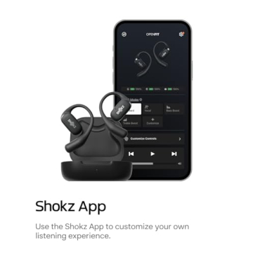 SHOKZ OpenFit Wireless Earbuds with Microphone and Fast Charging