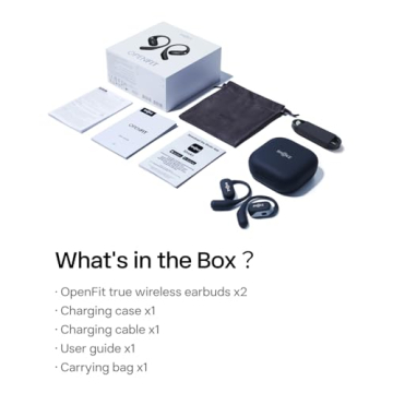 SHOKZ OpenFit Wireless Earbuds with Microphone and Fast Charging