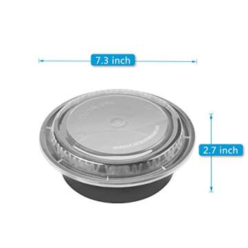 Meal Prep Containers, KICHEIF [20Pack][32oz] Reusable Food Prep Containers, Food Storage Containers ...