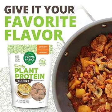 Plant Basics Vegan Protein Chunks - Unflavored & Versatile