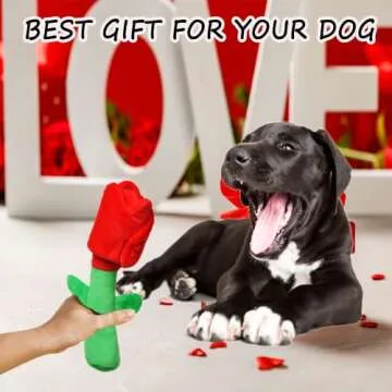 Valentine's Day Plush Rose Dog Puzzle Toy for Smaller Dogs