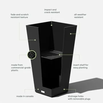 Stylish Veradek V-Resin Indoor/Outdoor Taper Planters