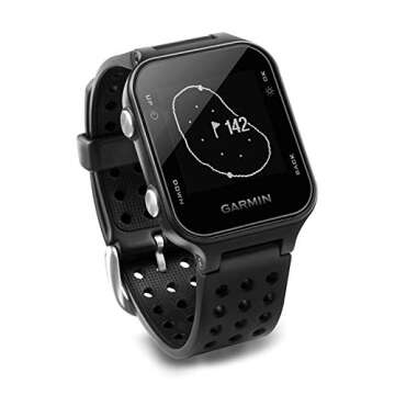 Garmin 010-03723-01 Approach S20, GPS Golf Watch with Step Tracking, Preloaded Courses, Black