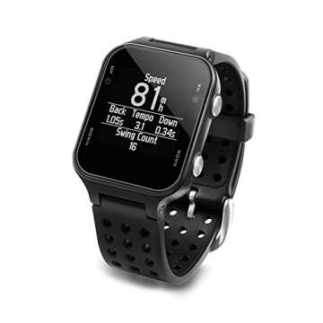 Garmin 010-03723-01 Approach S20, GPS Golf Watch with Step Tracking, Preloaded Courses, Black