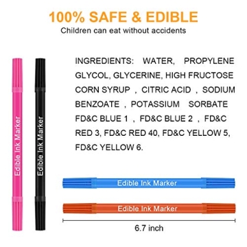 Double-Sided Food Coloring Pens for Creative Baking Fun