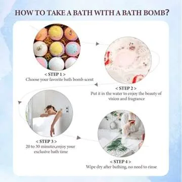 Hemp Oil Bath Bombs Gift Set - 12 Refreshing Scents