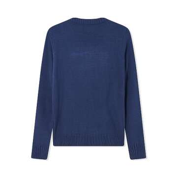 Women Vintage Loose Casual Sweater Long Sleeve Crew Neck USA Flag Print Knit Pullover Knitwear Fall Streetwear