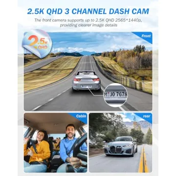 2.5K Dash Cam with Night Vision & 32GB Card