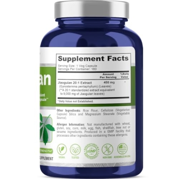 NusaPure Jiaogulan 9000mg Energy-Boosting Capsules