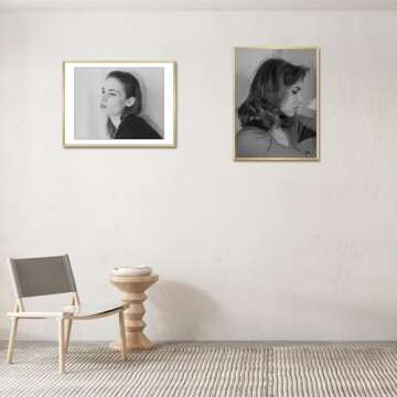 Golden State Art - 18x24 Aluminum Picture Frame - with Mat for 16x20 Photo or Without Mat for 18 x 24 Poster - Real Glass Cover - Simple and Elegant Decor for Wall Mounting - 1 Pack - Gold