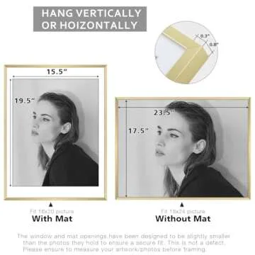 Elegant 18x24 Aluminum Photo Frame for Home Decor