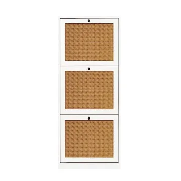 Anmytek Rattan Shoe Cabinet for Efficient Shoe Storage