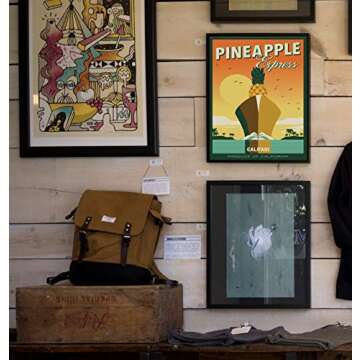 Califari Pineapple Expres Vivid Strain Wall Art Poster - Weed Decor Posters for a Home Dorm Store Dispensary or Smoke Shop - 13" x 19" Lithograph Print