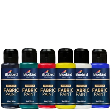 Bluebird Fabric Paint, White, Permanent 3.4 Fl Oz