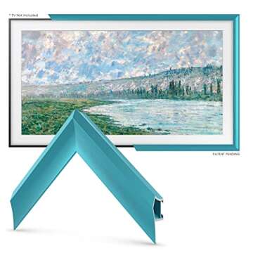 Elegant Deco TV Frame Turquoise for Samsung The Frame 55"