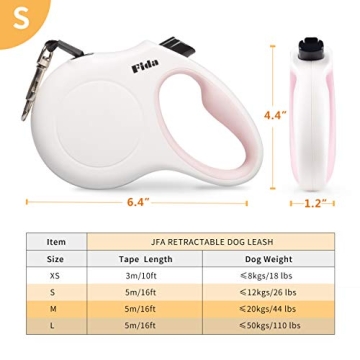Fida Retractable Dog Leash for Small Dogs - 16 ft Heavy Duty