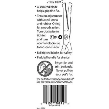 Tiny Trim Scissors for Safe Pet Grooming and Trimming