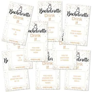 Bachelorette Party Drinking Games Scratch Off Cards