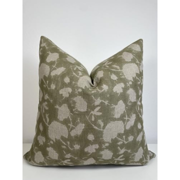 Exceptional Sage Pillow Cover – Eco-Friendly Organic Linen Cushion 20x20