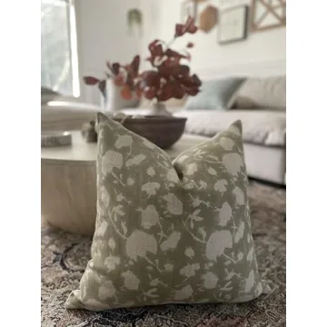 Handmade Elegant Sage Pillow Cover for Sustainable Decor