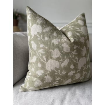 Handmade Elegant Sage Pillow Cover for Sustainable Decor
