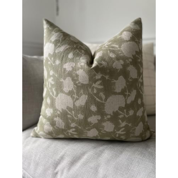 Handmade Elegant Sage Pillow Cover for Sustainable Decor