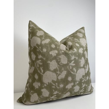 Handmade Elegant Sage Pillow Cover for Sustainable Decor