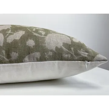 Handmade Elegant Sage Pillow Cover for Sustainable Decor