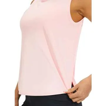 JOYSPELS Ice Silk Workout Tank Tops for Women in Pink