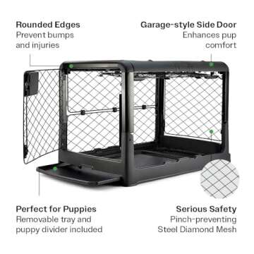 DIGGS Revol Portable Dog Crate - Stylish & Safe Indoor Kennel
