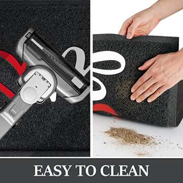 StepLively Door Mat Home Welcome Mats Outdoor and Indoor, Heavy-Duty Low-Profile Non-Slip Front Welcome Mat for Home Entrance, Outside Entry, Yard, Floor, Patio (30''x17.5'', Black)