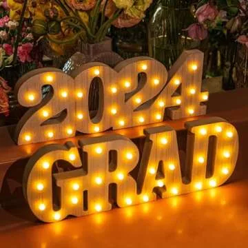 Dazzling 2024 Graduation LED Marquee Decorations