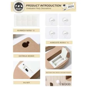 Dazzling 2024 Graduation LED Marquee Decorations