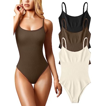 OQQ Women's 3 Piece Bodysuits for Fashionable Summer