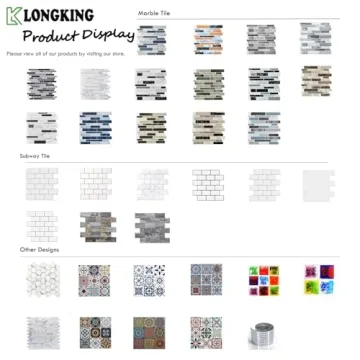 LONGKING Peel and Stick Tile Backsplash - Easy Install & Vibrant Design