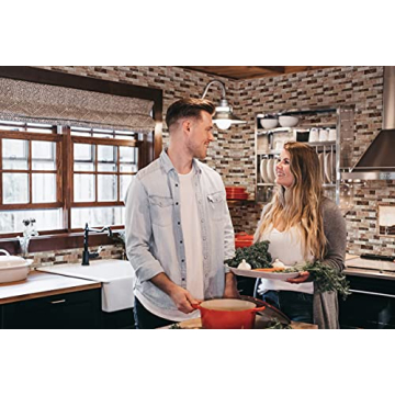 LONGKING Peel and Stick Tile Backsplash - Easy Install & Vibrant Design