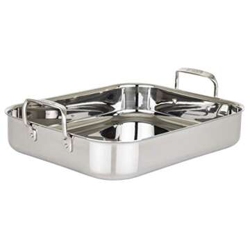 Viking Culinary 3-Ply Stainless Steel Roasting Pan with Rack