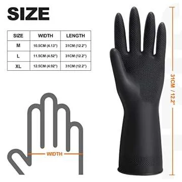 ThxToms Heavy Duty Latex Gloves for Work & Cleaning